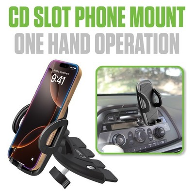 Cellet CD Slot Cell Phone Holder Mount Compatible with Apple, Samsung, Google