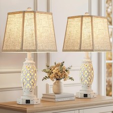 Ejiaxin Lamps For Night Stands Set Of 2-23.5 Bedside Lamp Usb Ac And -