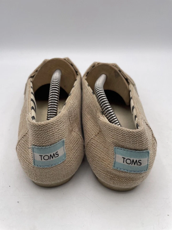 Lona Toms Alpargata 10018279 plana para mujer talla 7,5 natural sin teñir Heritage Foto 3 de 4