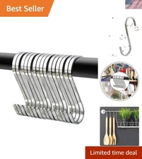 20 Pack Heavy Duty 3" S Hooks - Rust Resistant Stainless Steel for Versatile ...