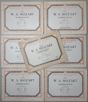 Noten: Symphonien Nr. 1-6, 9, Mozart, Edition Schott 04217/19, 04220/22, u.a.