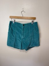 Vintage Ocean Pacific OP Corduroy Shorts Teal Surf Skate Dogtown Longriders 80s