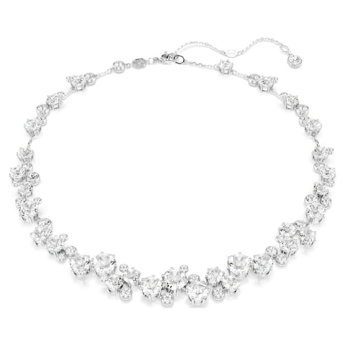 Swarovski Constella necklace Round cut, white, rhodium plated
