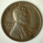 1919 D Lincoln Wheat Cent Very Fine - VF Circulated 1c Denver Mint One-Cent
