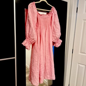 sleeper atlanta dress pink Atlanta Rose-Appliqu Off-the-Shoulder Dress