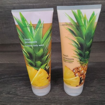 Bath & Body Works Pleasures Fresh Pineapple Body Cream and Creamy Body Wash Used