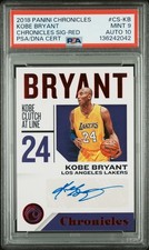 2018-19 Panini Chronicles Kobe Bryant Signatures Red PSA 9 10 Auto POP 3 /25
