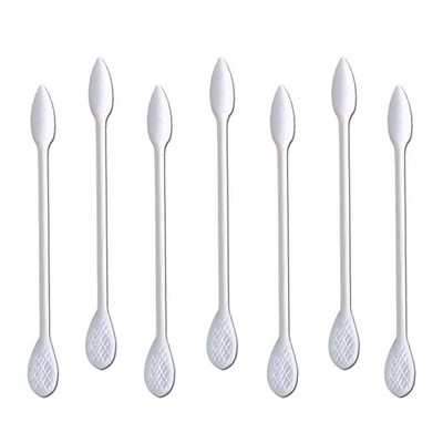 Precision Makeup Cotton Swabs, 375pcs Thick Tips（Pointed+Flat ）, White