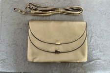 Pale Gold Clutch Crossbody Bag 9.5” x 7” x 1”