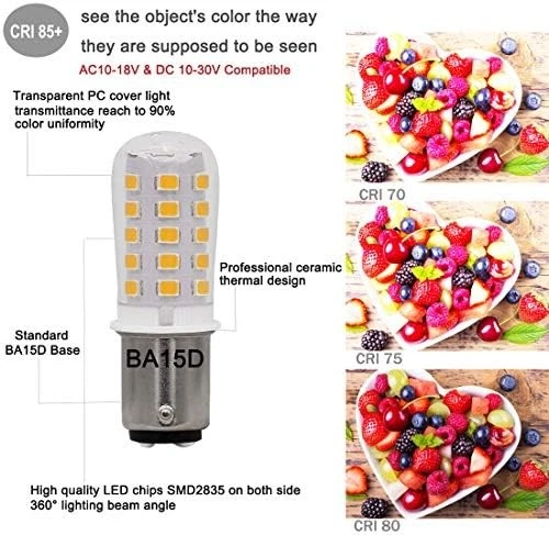 BA15D LED Bulb 12V Warm White 4 Pack - Image 4 of 4