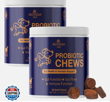 NOVEHA Probiotic Chews for Dogs | Ultimate Gut Health and Digestive Support |