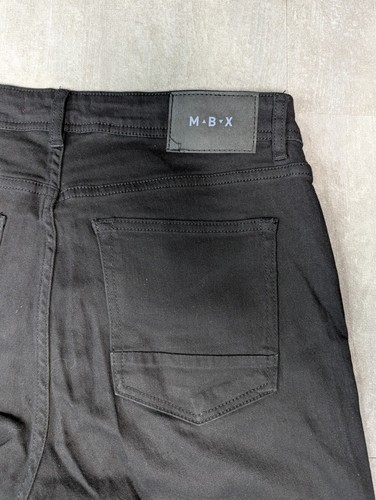 MBX Slim Fit Stretch Schwarz Denim Jeans Herren 32 X 30 Skinny - Bild 7 von 8