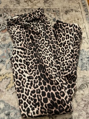 PacSun 25 Casey Leopard Jeans Low Rise Baggy Wide Leg Animal Print Cheetah