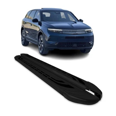 Marchepieds latéraux pédale pour Opel Grandland II 2024-2026 Noir Aluminium 2Pcs - Photo 1/4