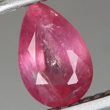 0.27ct t.w 4.7x3.1mm Pear Natural Heated Purplish Red Ruby Gemstone, Madagascar