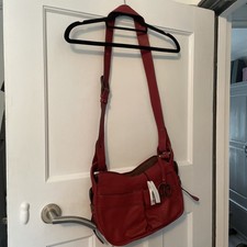 Coccinelle Ox Blood Red Leather Shoulder Bag/cross Body (adjustable Strap)
