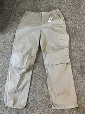 NWT Garage Pantalon Parachute Pants Size Medium Light Khaki