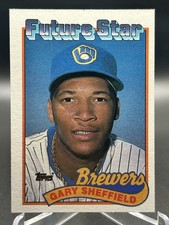 1989 Topps Future Star Gary Sheffield #343 Small Gap Hat and Future Stars (RC)