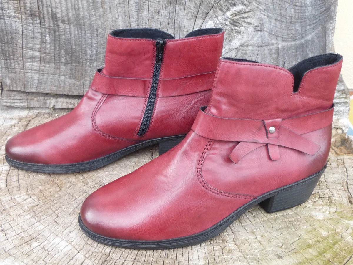 Stivaletto Rieker da donna rosso Stivaletti