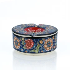 Decorative Ceramic Jar-Colorful Decorative Jar with Lid-Handmade Small Decorativ