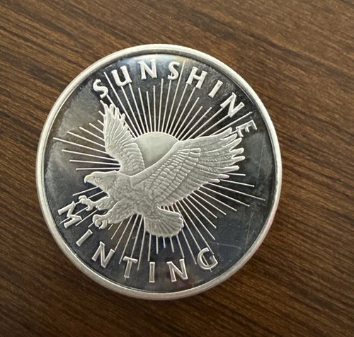 1 Troy oz Sunshine Minting .999 Fine Silver Round  *S1 Mint mark*