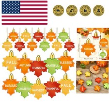 36 Pcs Thanksgiving Ornaments, Fall Leaves Tree Decorations Fall Autumn Maple...