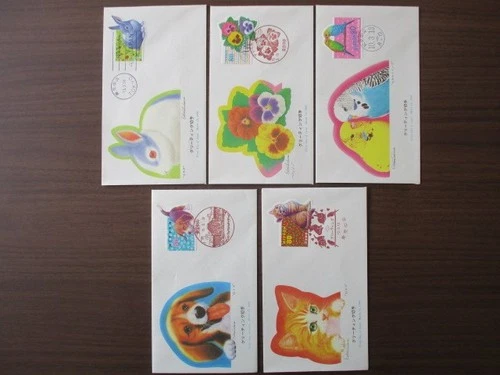Japan Stamp First Day Cover Greetings Stamps 5 Covers 1998