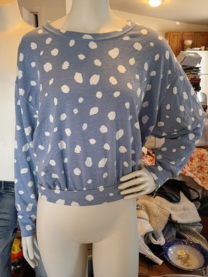Moa Moa Women's/Junior's Sz Medium Cropped Long Sleeve Top