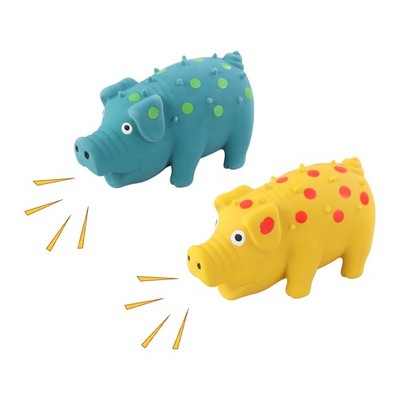 4 Inches Mini Squeaky Pig Toys for Small Dogs, Natural Latex Pig-Shaped Mini ...
