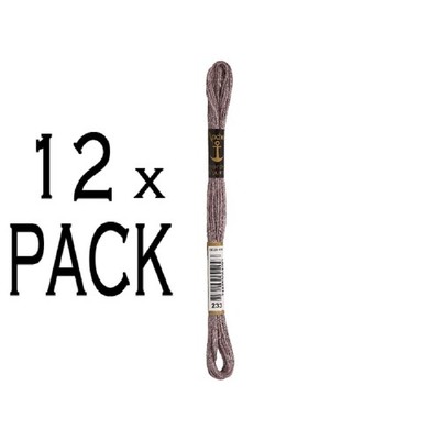 12x Anchor Sticktwist 8m, erde, Baumwolle, Farbe 233, 6-fädig, VPE
