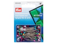 Prym 028625 Perlkopfstecknadeln 40 X 0,58Mm - Silber, Bunt - 1 Dose, 10G