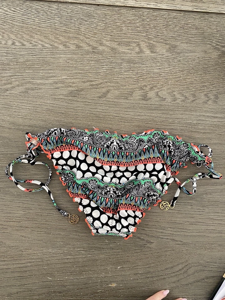 Luli Fama Cosmos In Miami Crystallized Wavey Full Ruched Bottom XL Bikini NWT - Image 3 of 3
