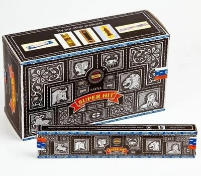 NAG CHAMPA - Satya Super Hit Incense Sticks - Pack of 12 Boxes 15 grams Each