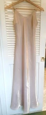 Formal Gown Size XSmall Bridesmaid Prom Dress Gold Champagne Rosebuds Cross Back