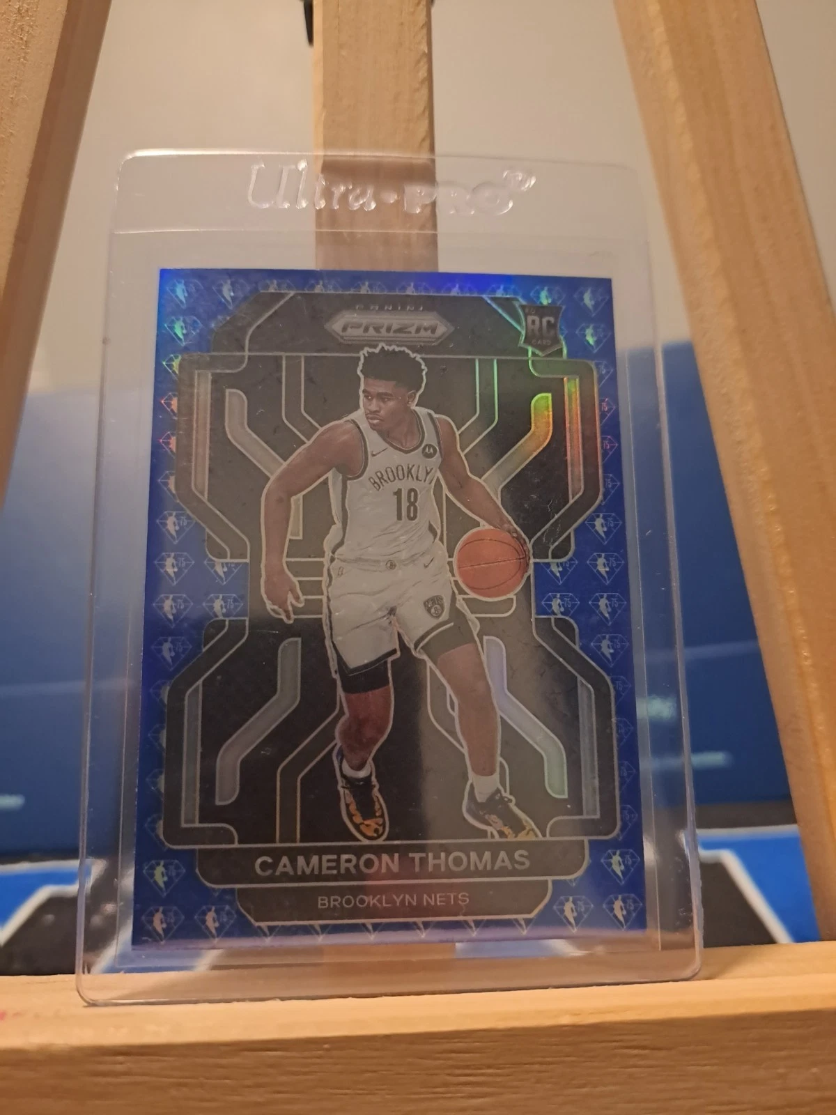 2021-22 Panini Prizm CAM THOMAS RC 75th Anniversary Blue Diamond #297