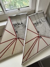 Ikea Strala Star Pendant Lamp Shade Red White Snowflake Hanging 23" lot 2