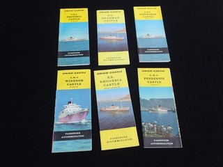6 x 1960's UNION CASTLE LINE RMS ASSORTED CRUISE SHIP OCEAN LINER Deck Plans #11