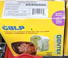 Gentex GBLPR Red Outdoor Back Box  / lot of 6 units / NEW - OPEN BOX ..