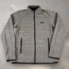 Patagonia Better Sweater Full Zip Jacket Beige Logo Pockets Men's Size S