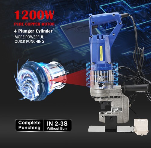 Portable Electric Hydraulic Hole Puncher Knockout Punch Punching 5 Dies Set - Picture 6 of 15