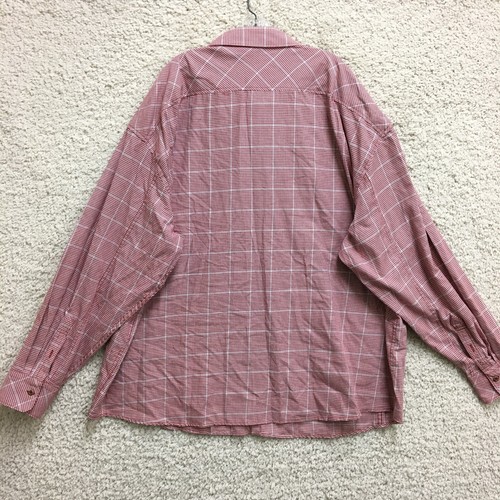 Rocawear Button Up Shirt 5X Big Adult Red Plaid Long Sleeve Logo Casual Mens - Picture 6 of 9