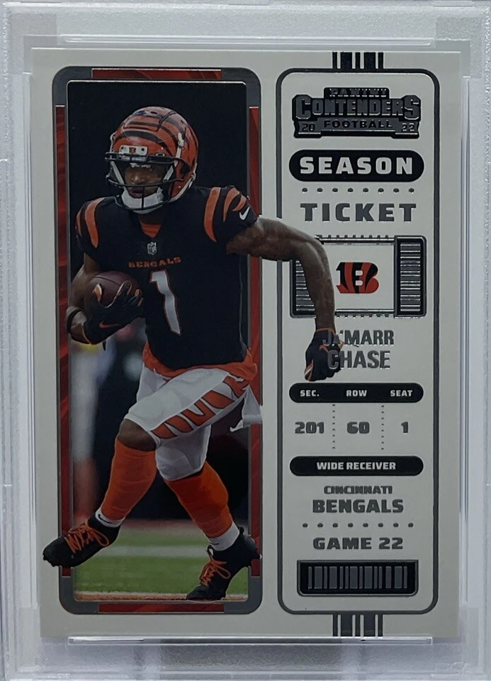 JaMarr Chase PSA 9 - 2022 Panini Contenders Season Ticket -Bengals, LSU, 7-11 - Image 4 of 4
