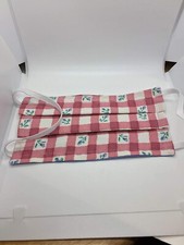 Country Gingham Cotton Double Layer Washable Fabric Face Mask Reusable Stylish