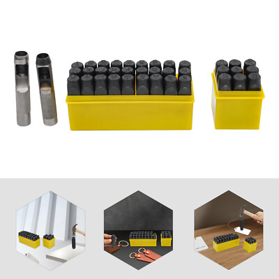 36-Piece Stamping Set  Letter & Number Steel Punch Stamp Set 0.5in12.5mm