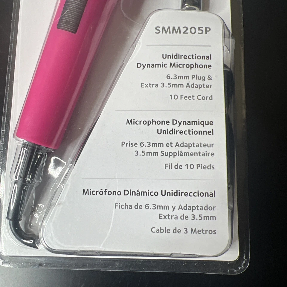 Singing Machine SMM205P Uni-Directional Dynamic Microphone with 10-Foot Cord ... - Image 3 of 4