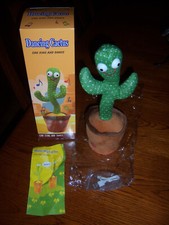 Cactus Toy, RECHARGEABLE, Mimics, Records, Repeats, Sings, Dances,120 Songs. USB