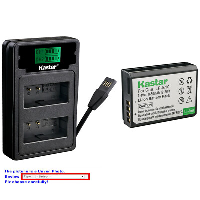 Kastar Battery LZD2 Charger for Canon LP-E10 LC-E10N & Canon EOS Rebel T6 Camera