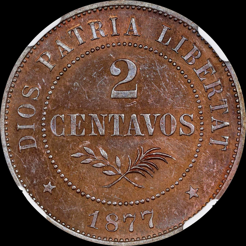 NGC PF62 1877-E Dominican Republic Pattern 2 Centavo Essai Paris Mint Rare!! - Image 4 of 4