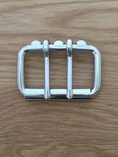 50mm 2" Heavy Duty Two 2 Double Twin Prong Tongue Single Roller Buckles Nickel