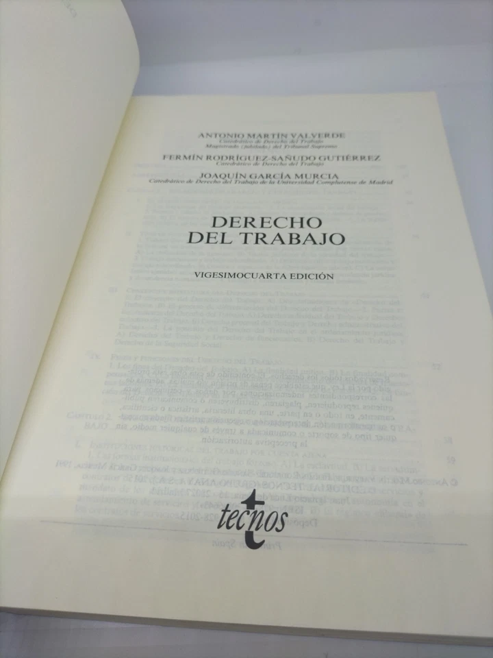 DERECHO DEL TRABAJO - ANTONIO MARTÍN VALVERDE Edición 24°- Contiene CD - Imagen 4 de 4